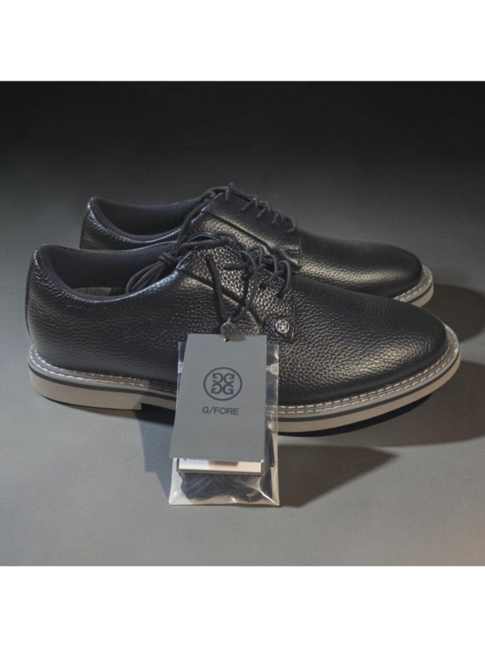 NEW G/FORE Gallivanter Spikeless Leather Golf Shoes Onyx Black - Men’s Size 11 - Picture 3 of 9